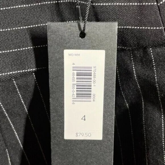 NEW Banana Republic Skirt Womens 4 black stripe pencil straight sloan - Picture 6 of 11